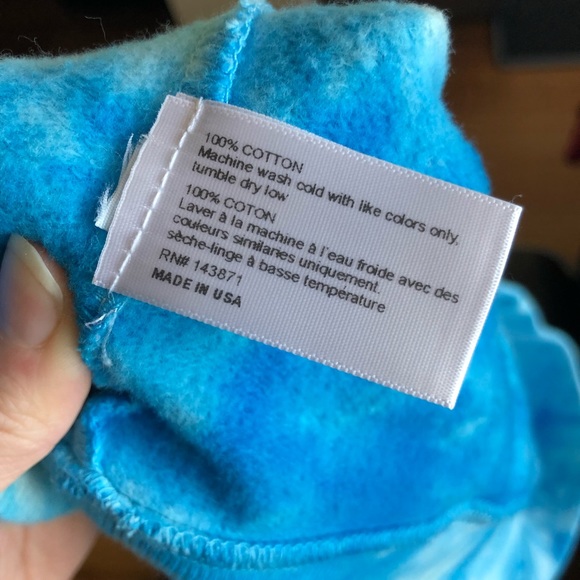 NWT Frankie’s Bikinis Aiden Hoodie in Blue Ocean Tie Dye - Picture 7 of 11
